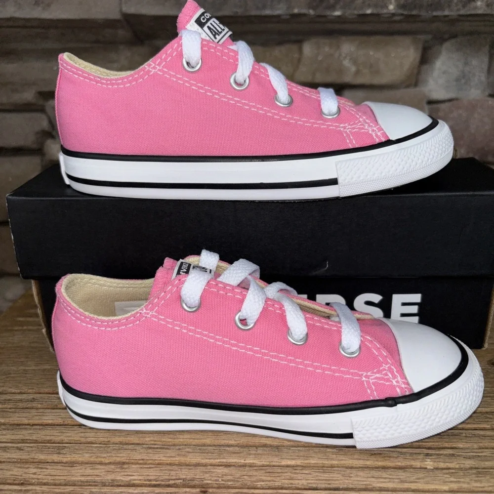 *NEW* INFANT CONVERSE Chuck Taylor All Star Toddler Low Top Pink (7J238) Sz 10
